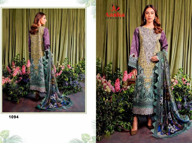 Jade Bliss Vol 2 By Aasha Embroidery Cotton Pakistani Suits Wholesale Shop In Surat
